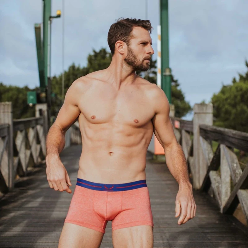 Rote Boxershorts aus Bio-Baumwolle und Seaqual von Bluebuck