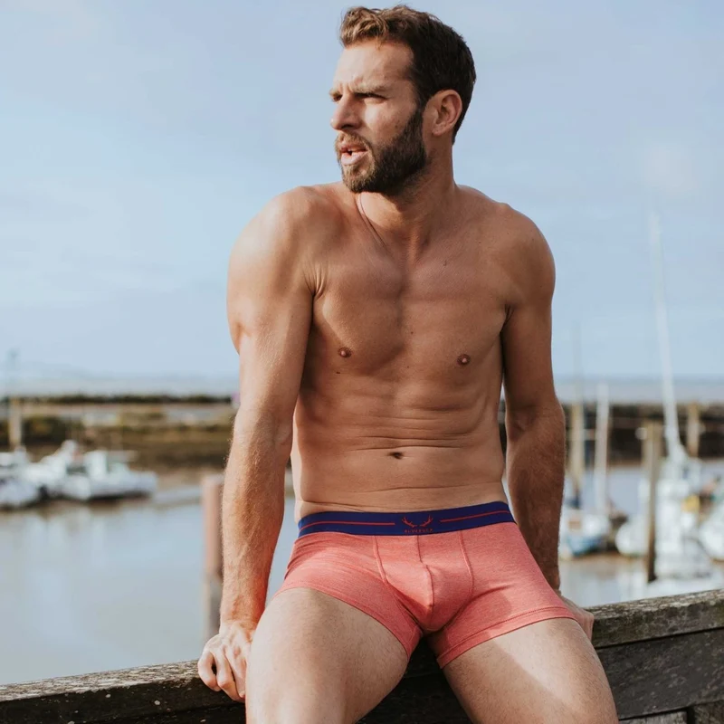 Rote Boxershorts aus Bio-Baumwolle und Seaqual von Bluebuck