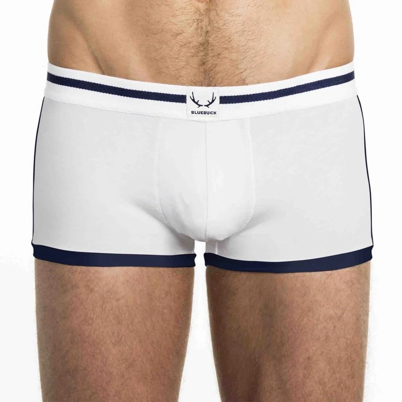 Weisse Boxershorts aus Bio-Baumwolle von Bluebuck