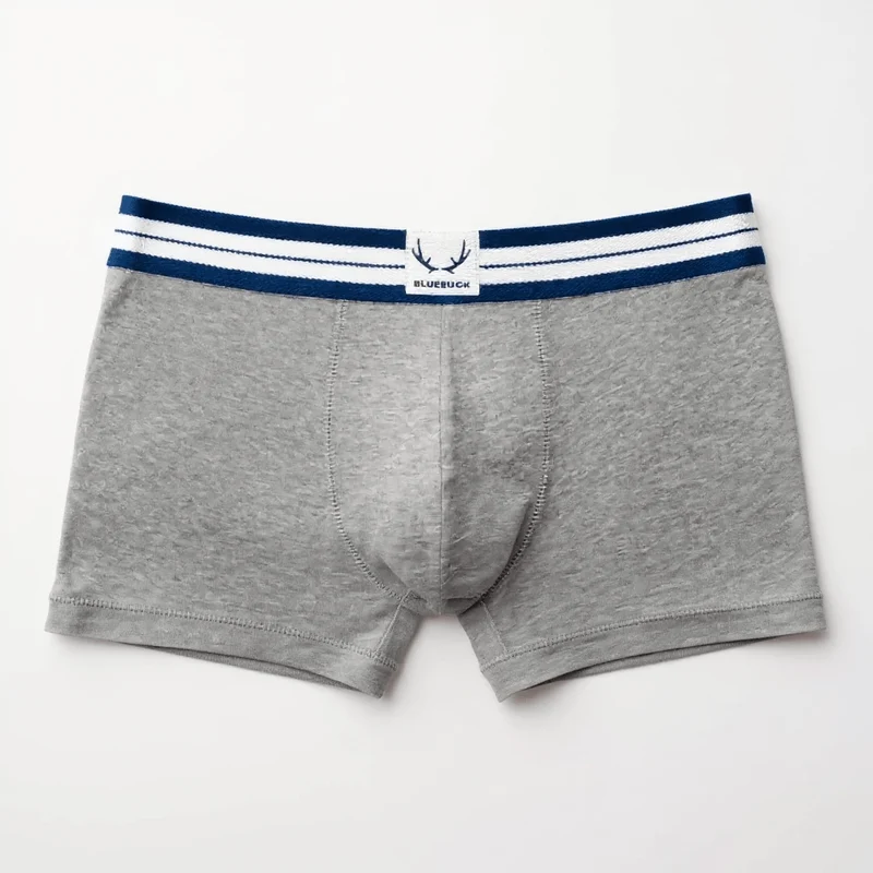 Graue Boxershorts aus Bio-Baumwolle von Bluebuck