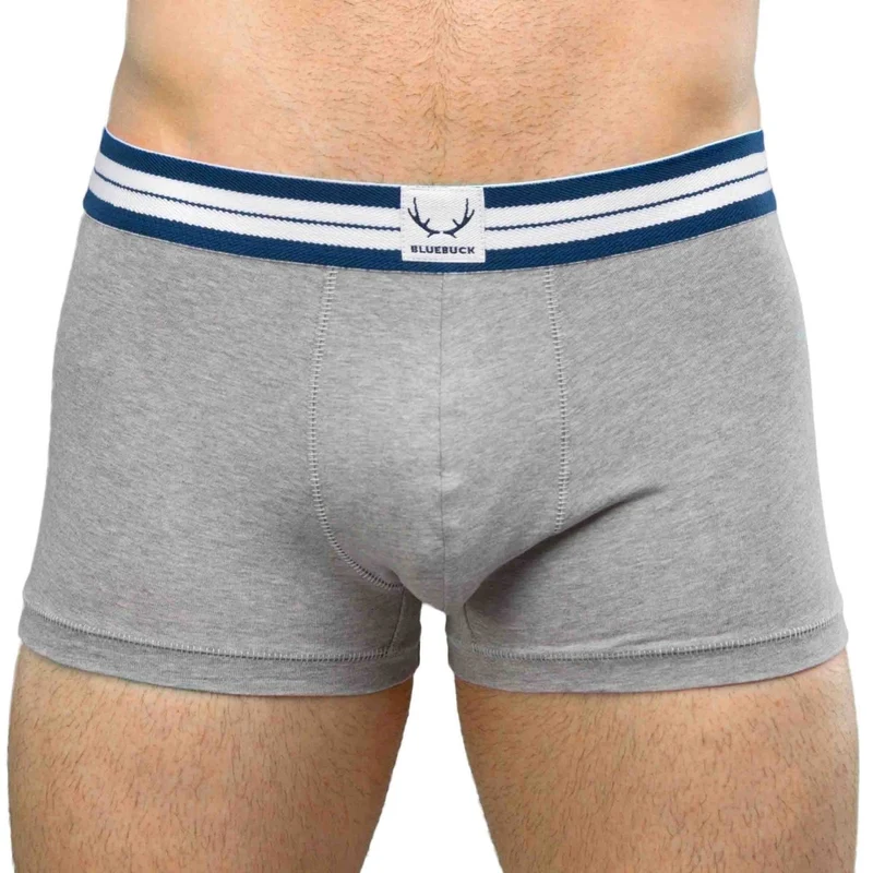 Graue Boxershorts aus Bio-Baumwolle von Bluebuck