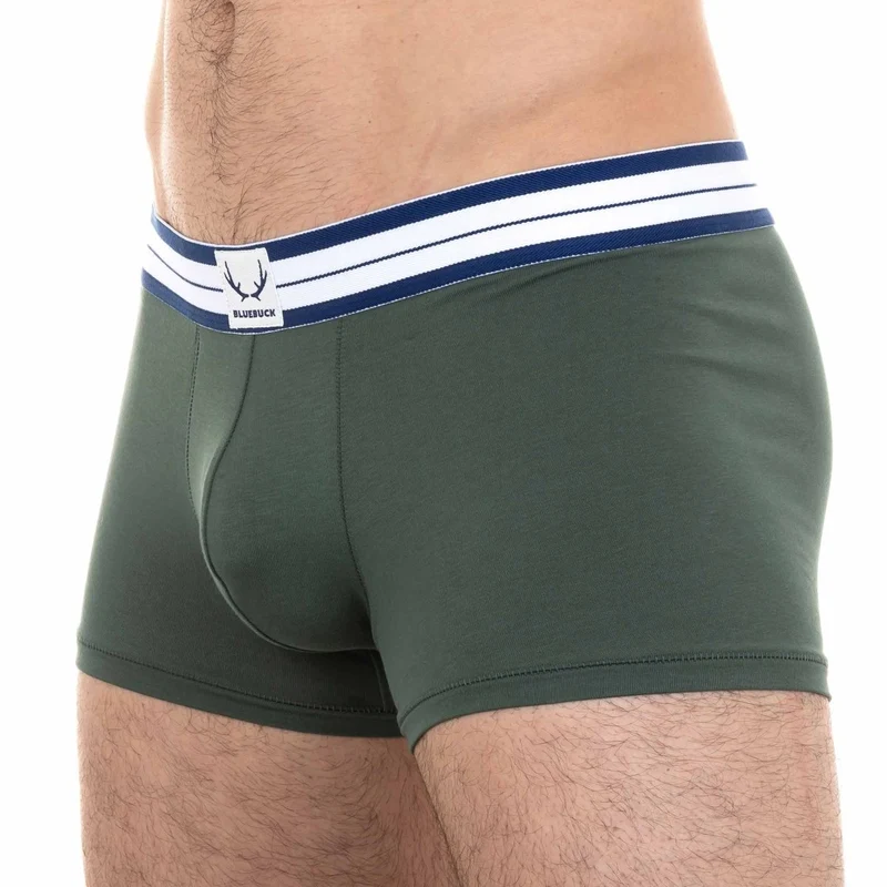 Boxer homme vert foncé en coton bio