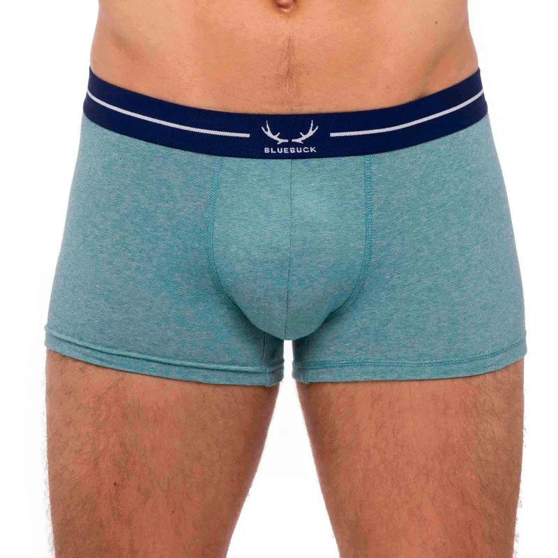 Mintgrüne Boxershorts aus Bio-Baumwolle und Seaqual von Bluebuck