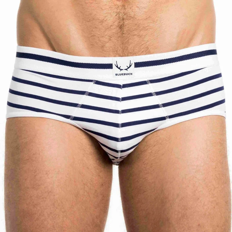Bunt-gestreifte Unterhose aus Bio-Baumwolle von Bluebuck