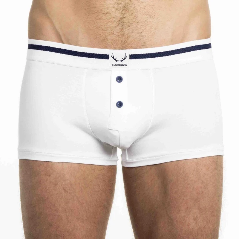Weisse Boxershorts aus Bio-Baumwolle von Bluebuck
