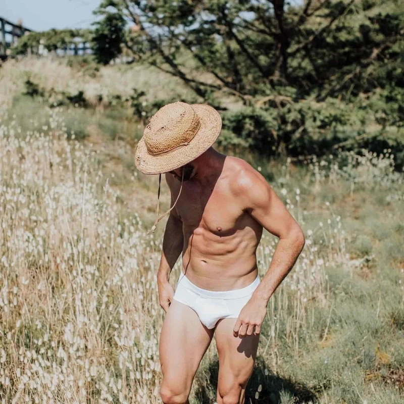 Weisse Unterhose aus recycelter Baumwolle von Bluebuck