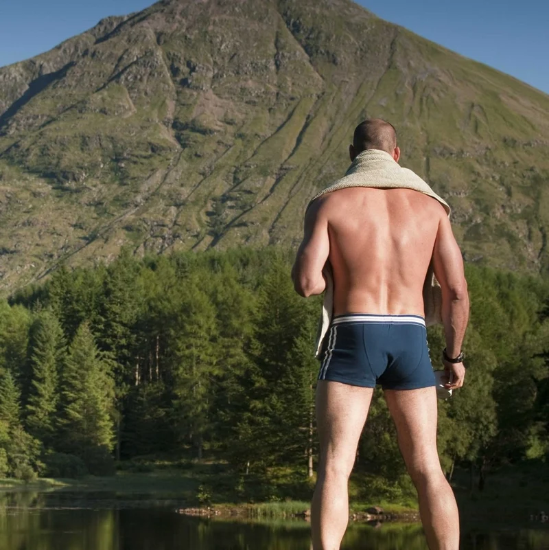 Grüne Unterhose aus Bio-Baumwolle von Bluebuck