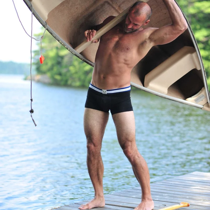 Boxer homme noir en coton bio