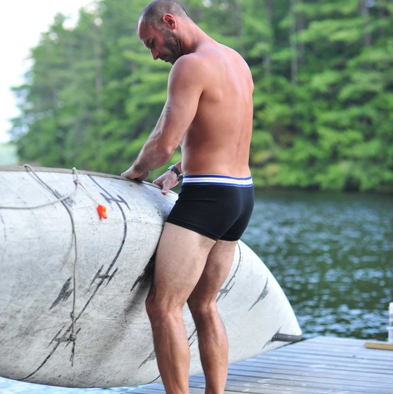 Boxer homme noir en coton bio