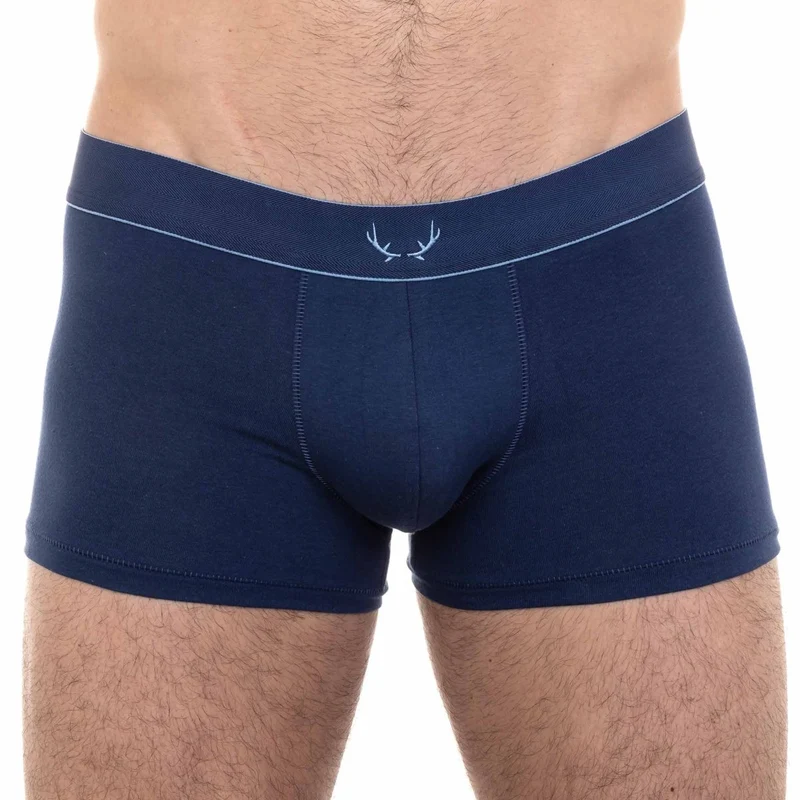 Dunkelblaue Boxershorts aus recycelter Baumwolle von Bluebuck