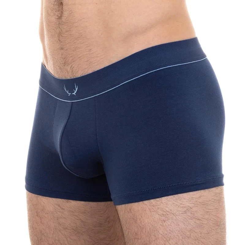 Dunkelblaue Boxershorts aus recycelter Baumwolle von Bluebuck
