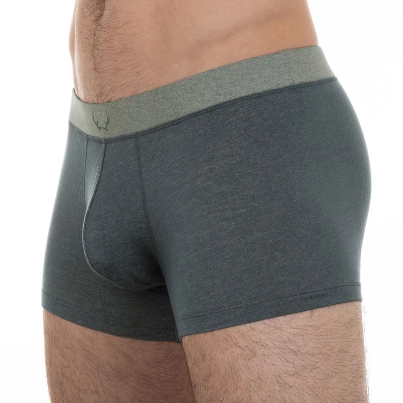 Dunkelgrüne Boxershorts aus Tencel von Bluebuck