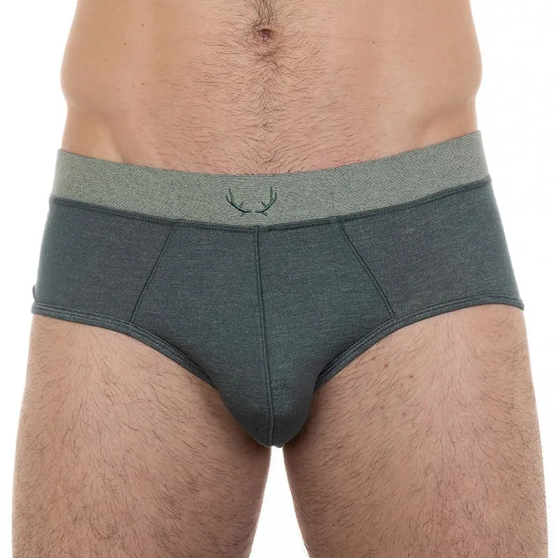 Dunkelgrüne Unterhose aus Tencel von Bluebuck