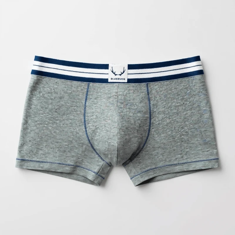 Graue Boxershorts aus Bio-Baumwolle von Bluebuck