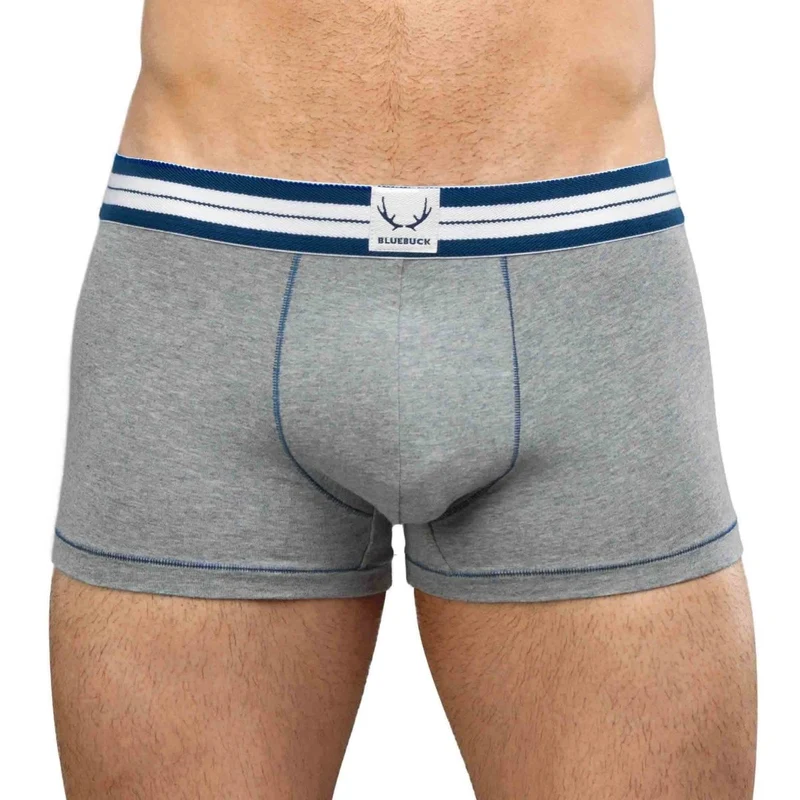 Graue Boxershorts aus Bio-Baumwolle von Bluebuck