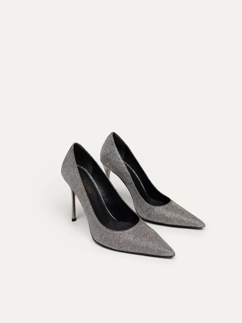 Graue glitzernde Pumps 11:30 pm Friday night is cocktail night aus recyelten von Bikkou