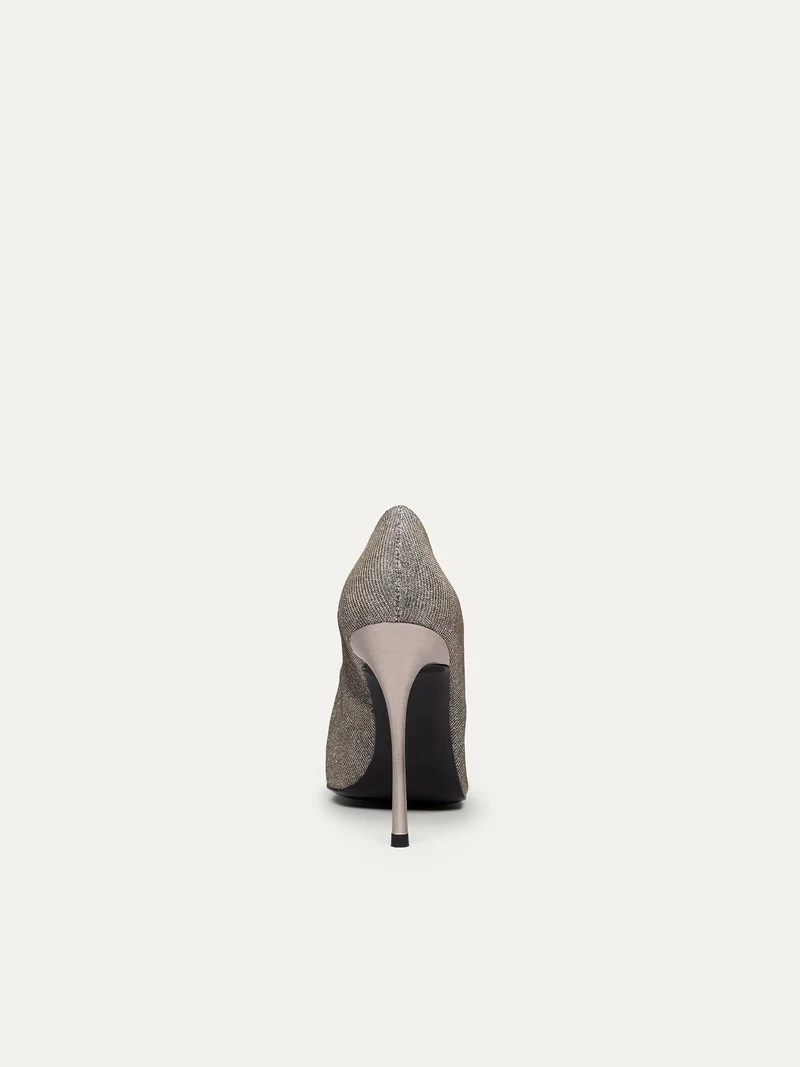 Graue glitzernde Pumps 11:30 pm Friday night is cocktail night aus recyelten von Bikkou