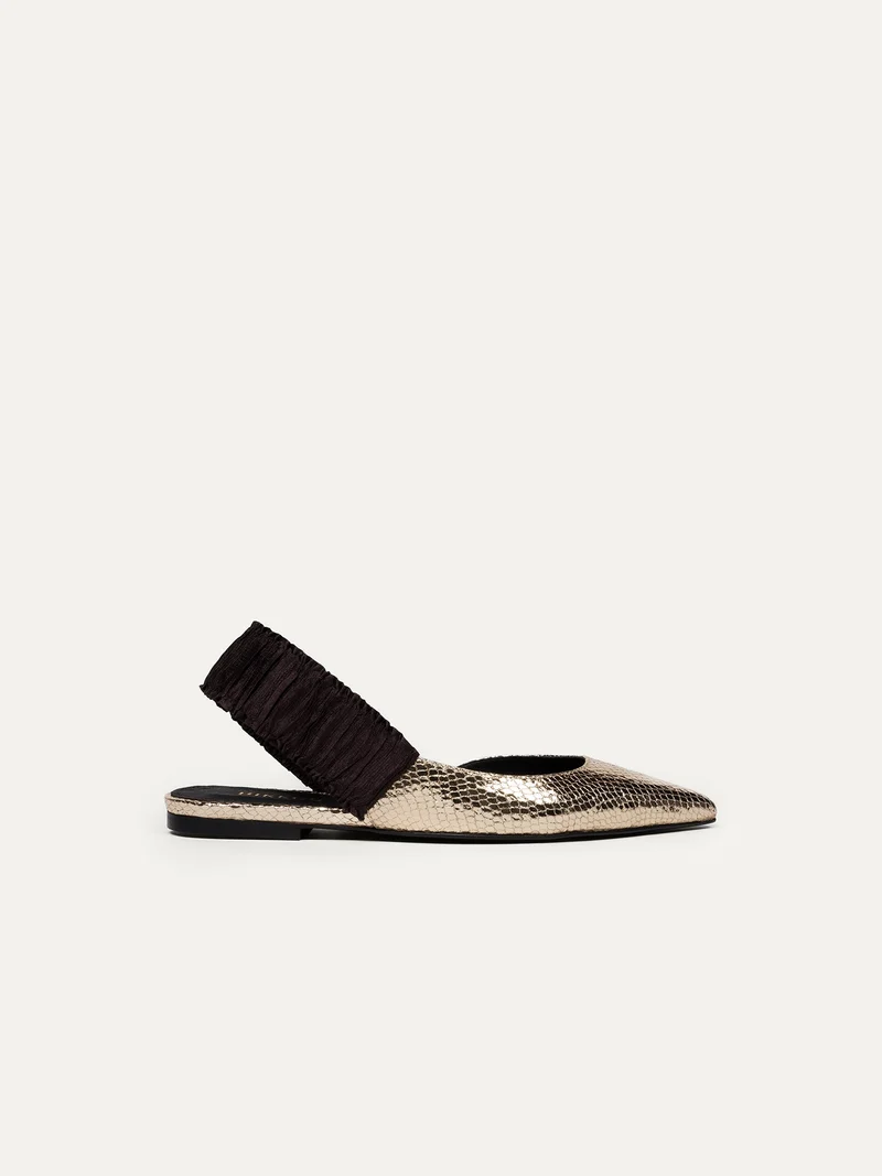 Goldige Ballerinas 11:30 am Sunday brunch aus recycletem Polyester von Bikkou