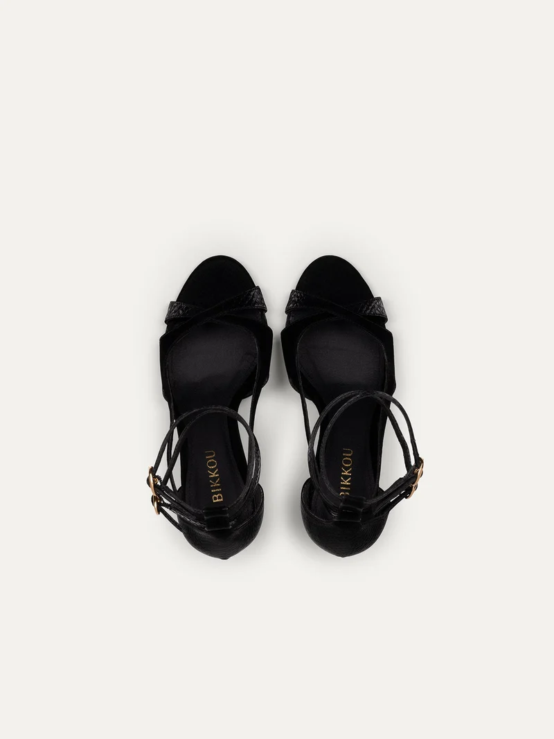 Schwarze High Heels 9 pm Drinks with friends aus recycletem Polyester von Bikkou