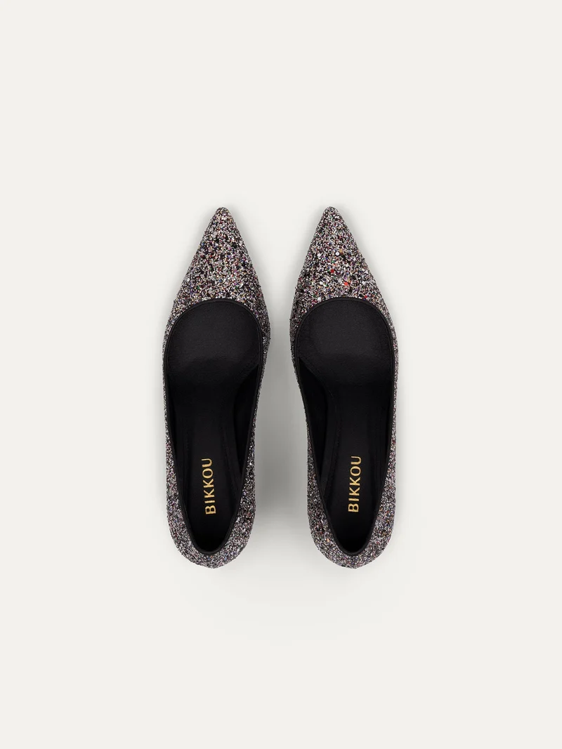 Glitzernde Pumps 10 am Monday at the office aus Baumwolle von Bikkou