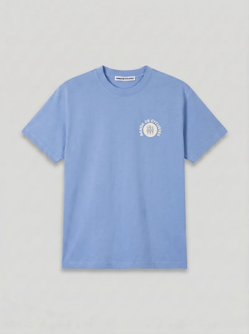 T-shirt | Marseille | Light Blue | Unisex aus Bio Baumwolle von Bande de Cyclistes