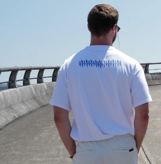 T-shirt | Paris | White | Unisex aus Bio Baumwolle von Bande de Cyclistes