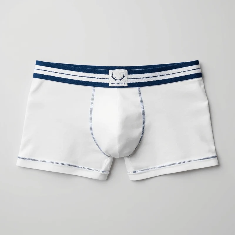 Weisse Boxershorts aus Bio-Baumwolle von Bluebuck