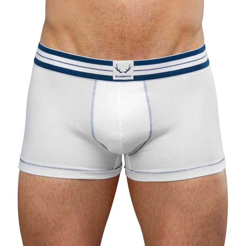 Weisse Boxershorts aus Bio-Baumwolle von Bluebuck