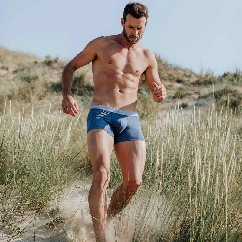 Dunkelblaue Boxershorts aus Tencel von Bluebuck