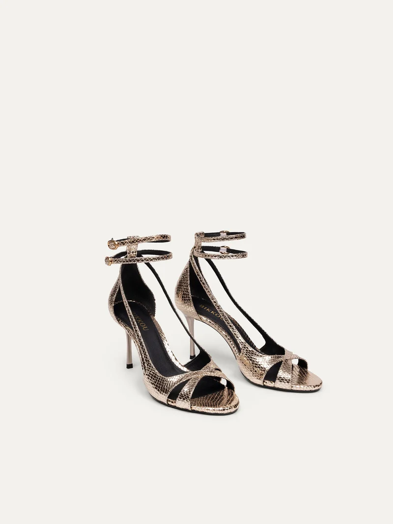 Goldige High Heels 9 pm Drinks with friends von Bikkou aus recycled plastic