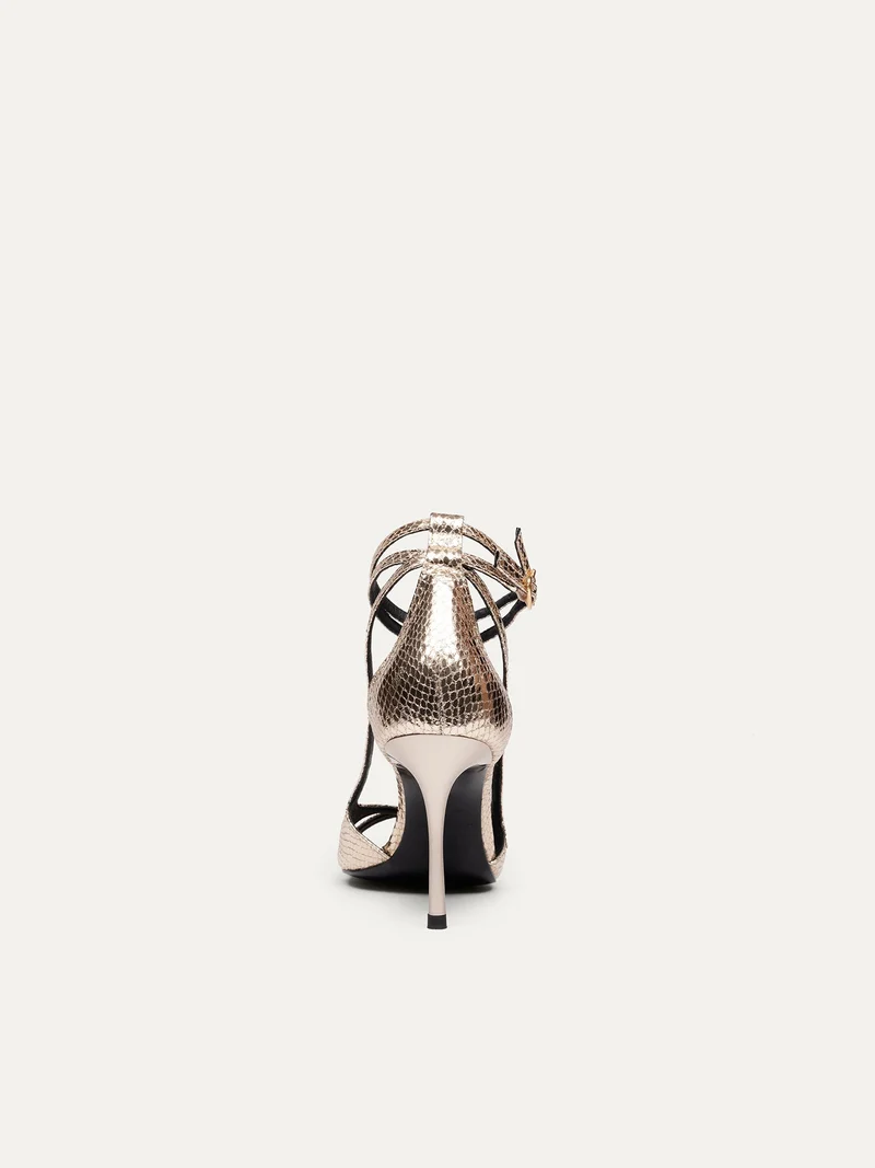Goldige High Heels 9 pm Drinks with friends von Bikkou aus recycled plastic