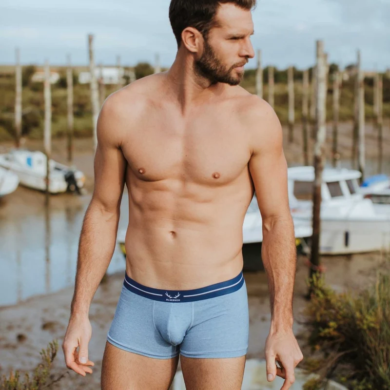 Blaue Boxershorts aus Bio-Baumwolle von Bluebuck