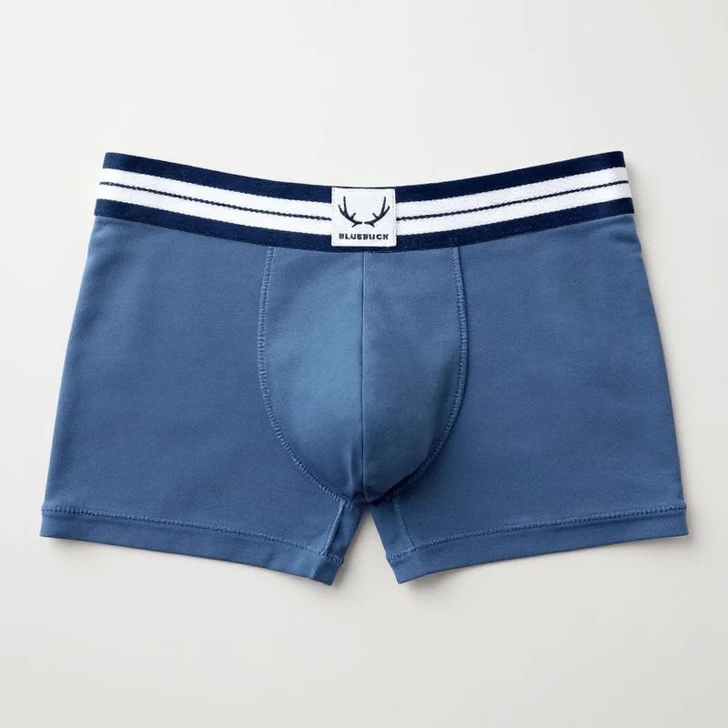 Boxer homme classique bleu lune en coton bio