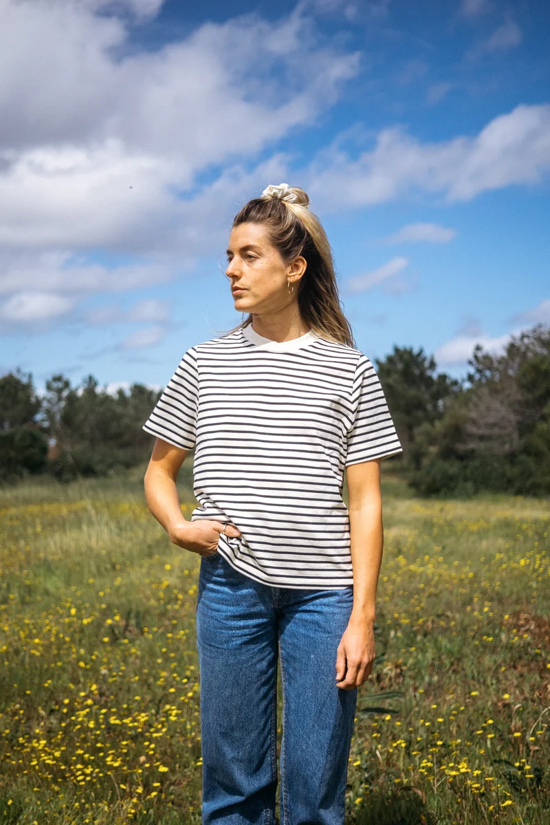 Blau Gestreiftes T-Shirt Jonna aus Bio-Baumwolle von Salzwasser