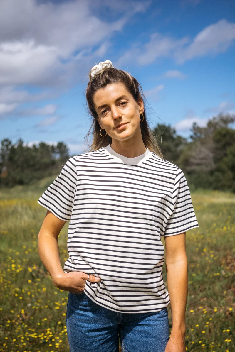 Blau Gestreiftes T-Shirt Jonna aus Bio-Baumwolle von Salzwasser