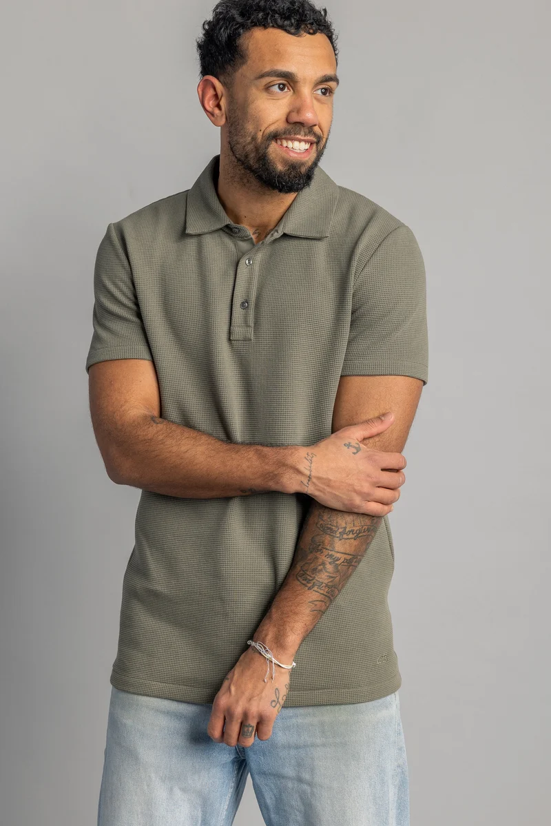 Waffle Piqué Poloshirt