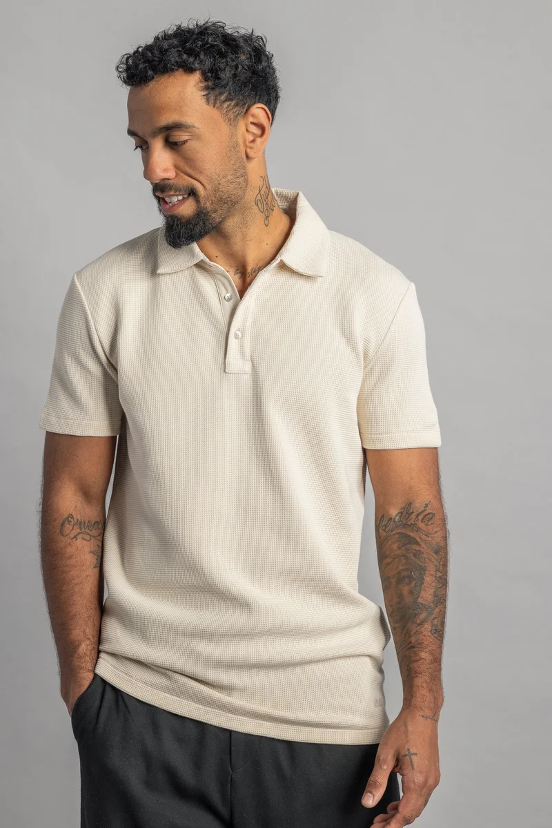 Waffle Piqué Poloshirt