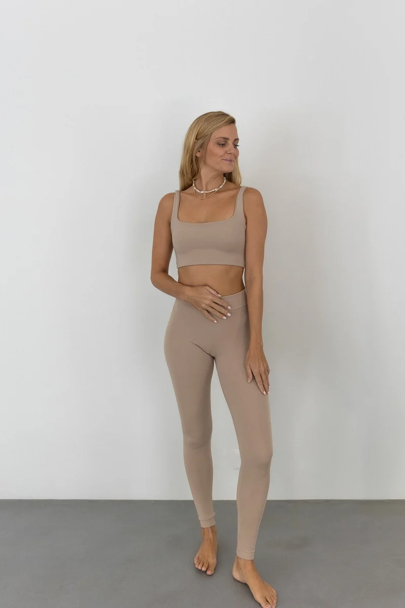 Beige Leggings MOLY aus Tencel von PURA Clothing