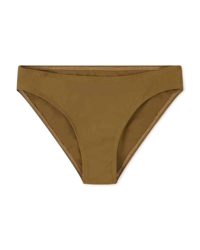Braunes Bikini Unterteil aus recyceltem Polyamid von Matona
