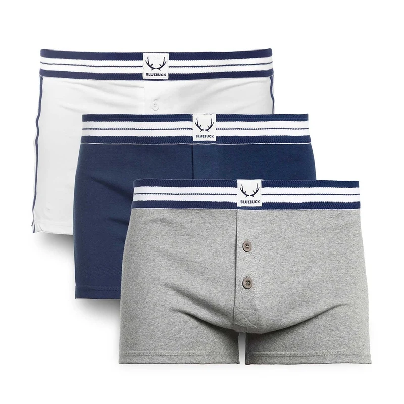 Unterhosen 3er-Pack aus Bio-Baumwolle von Bluebuck