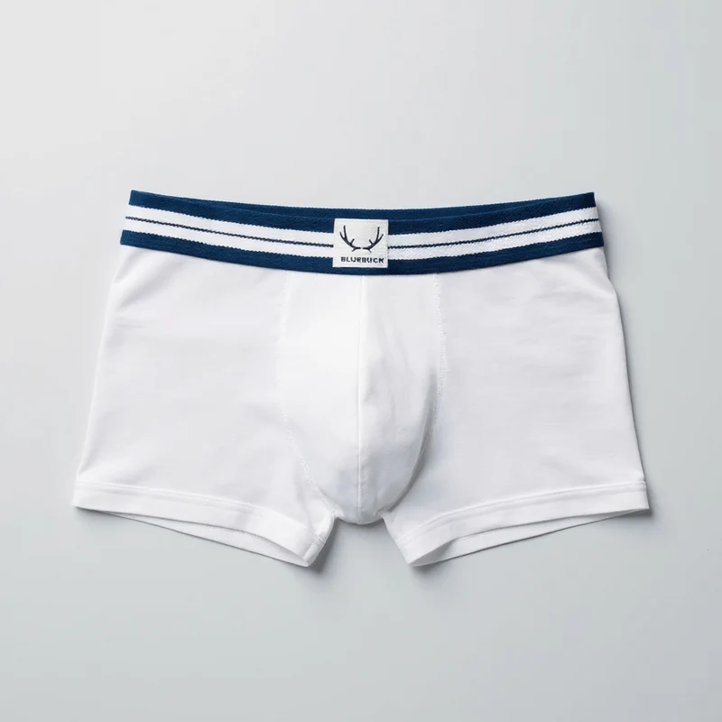 Weisse Boxershorts aus Bio-Baumwolle von Bluebuck