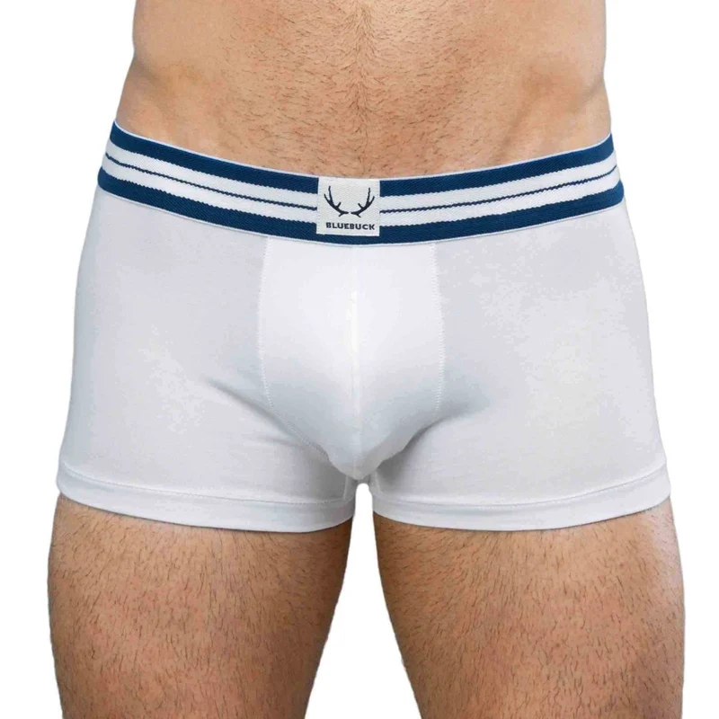 Weisse Boxershorts aus Bio-Baumwolle von Bluebuck