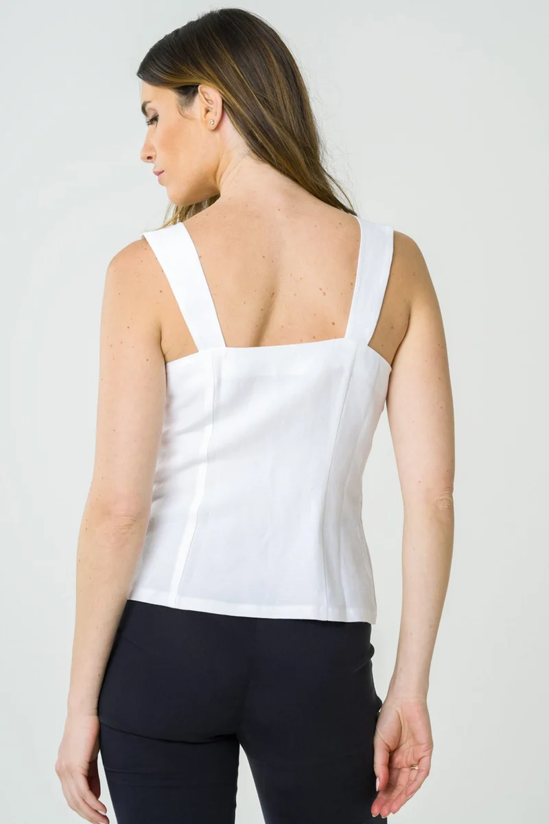 Weisses Top Anémone aus Tencel von Avani