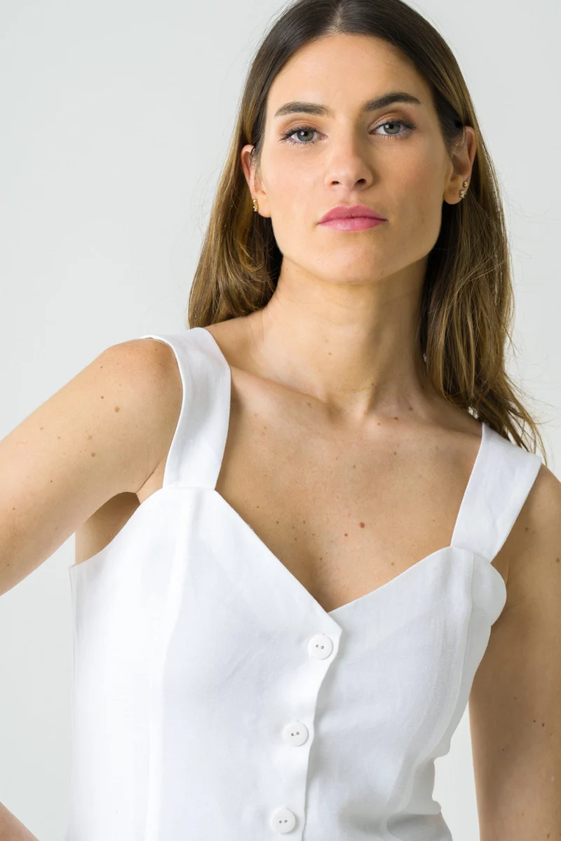Weisses Top Anémone aus Tencel von Avani