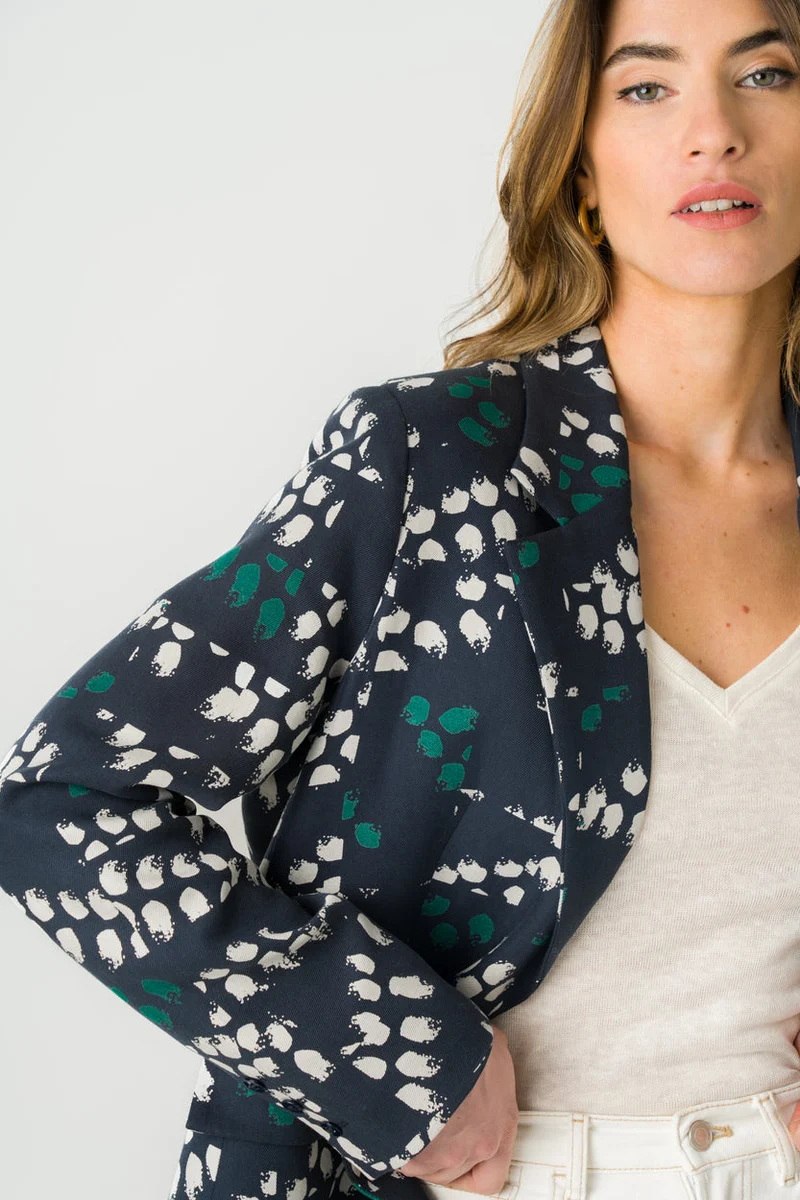Bunter Blazer Stevia aus 100% Tencel von Avani