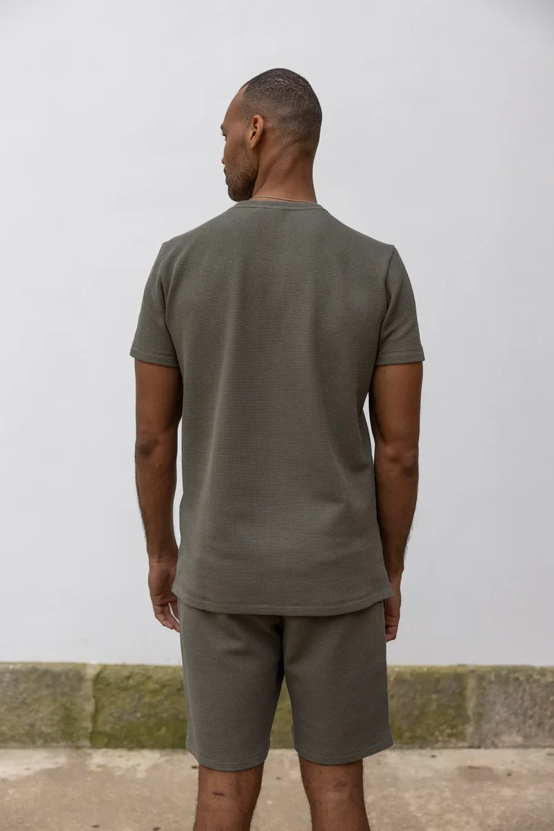 Waffle Piqué Set Dusty Olive aus Bio Baumwolle von DIRTS