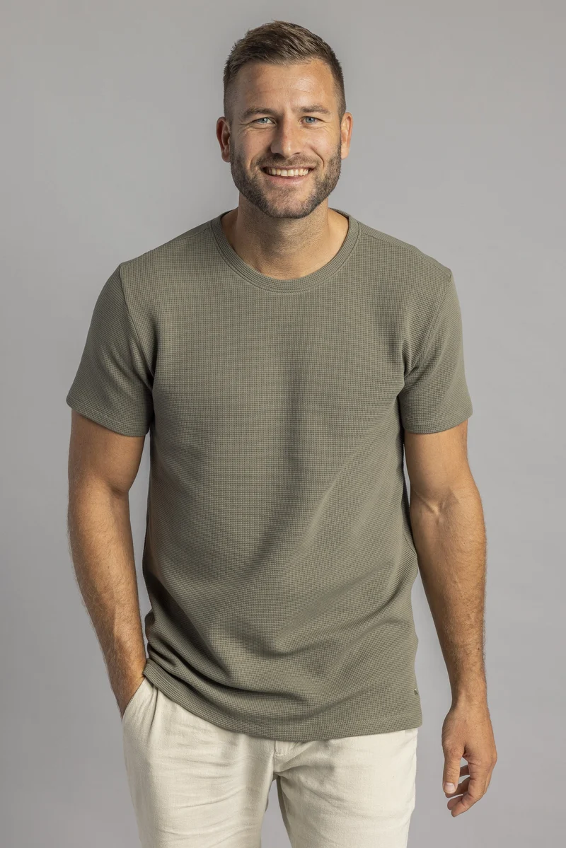 Waffle Piqué T-Shirt aus Bio Baumwolle von Dirts