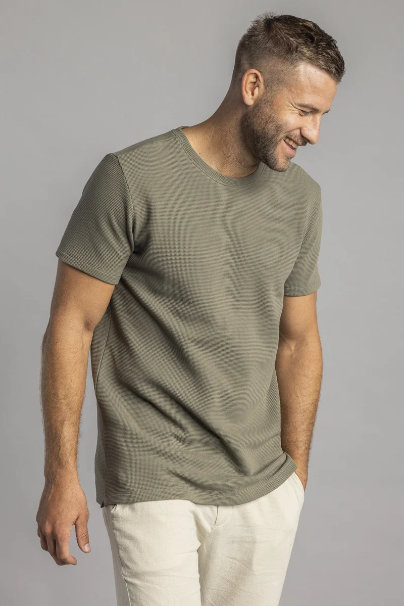 Waffle Piqué T-Shirt aus Bio Baumwolle von Dirts