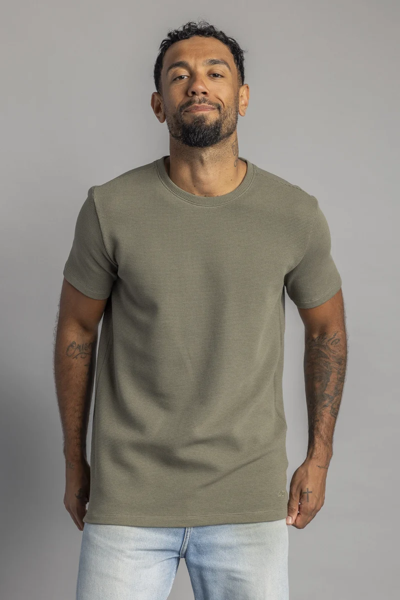 Waffle Piqué T-Shirt aus Bio Baumwolle von Dirts
