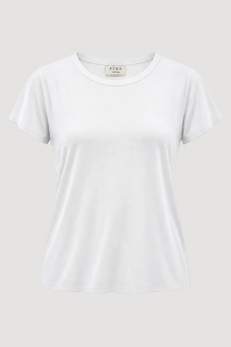 Weisses T-Shirt BALI aus 100% Tencel von Pura Clothing